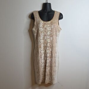 Etcetera Snake Print Sleeveless Sweater Dress Size Small
